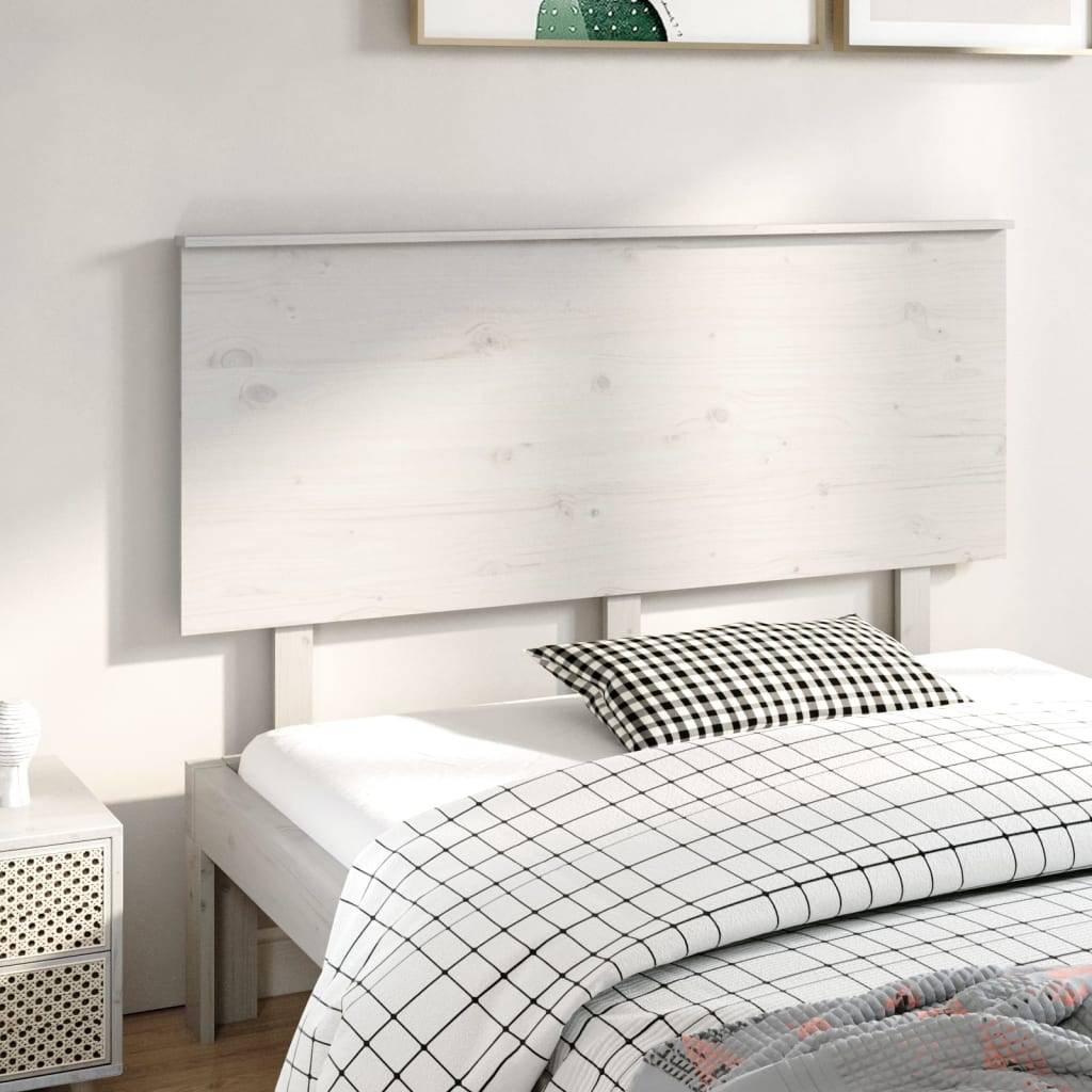 vidaXL Kopfteil Weiß 144x6x82,5 cm Massivholz Kiefer