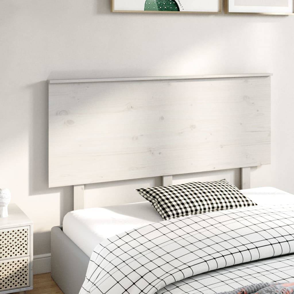 vidaXL Kopfteil Weiß 144x6x82,5 cm Massivholz Kiefer