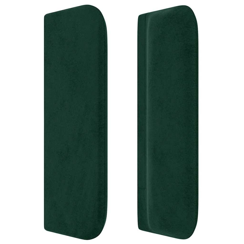 vidaXL Kopfteil mit Ohren Dunkelgrün 83x16x78/88 cm Samt
