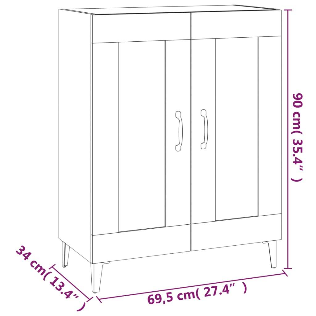 vidaXL Sideboard Grau Sonoma 69,5x34x90 cm Holzwerkstoff