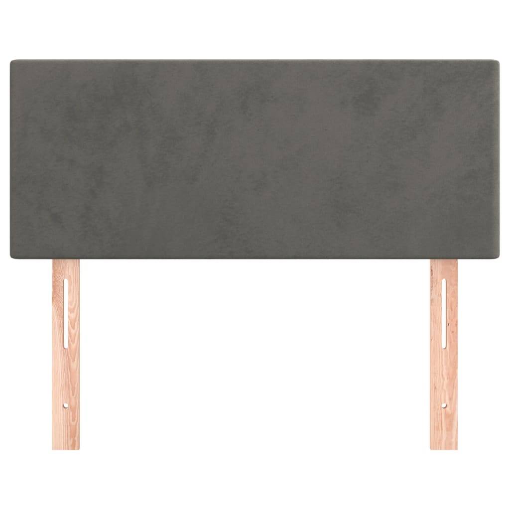 vidaXL Kopfteil Dunkelgrau 90x5x78/88 cm Samt
