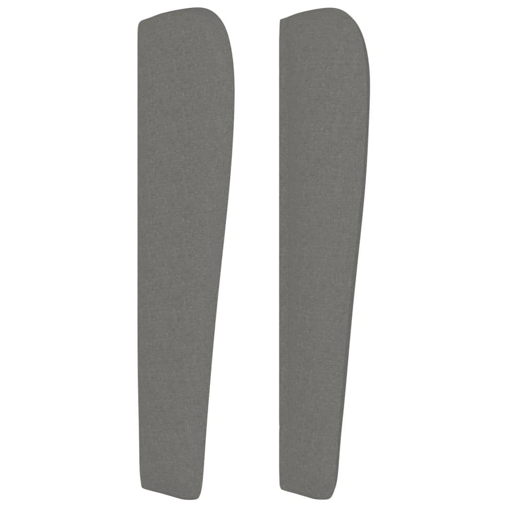 vidaXL Kopfteil mit Ohren Dunkelgrau 83x23x118/128 cm Stoff