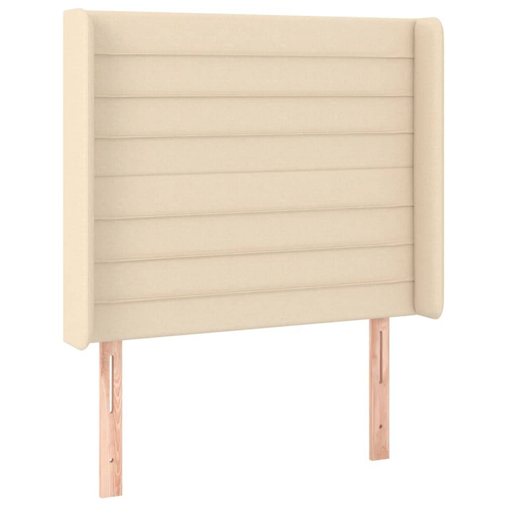vidaXL LED Kopfteil Creme 93x16x118/128 cm Stoff