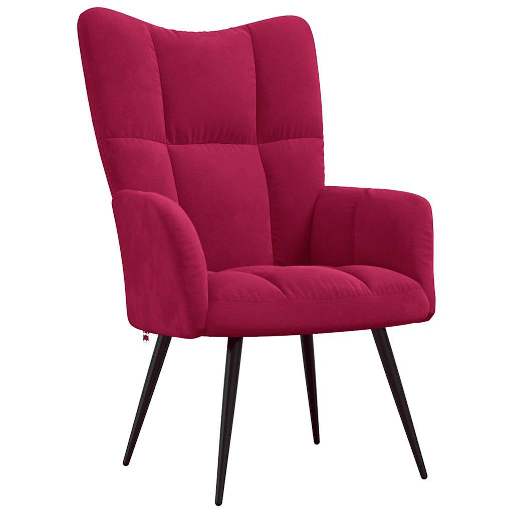 vidaXL Relaxsessel Weinrot Samt