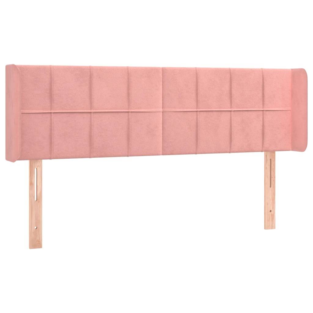 vidaXL LED Kopfteil Rosa 147x16x78/88 cm Samt