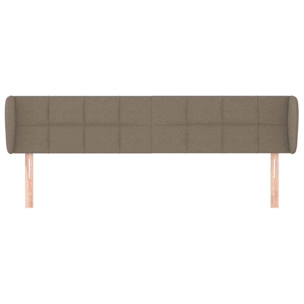 vidaXL Kopfteil mit Ohren Taupe 203x23x78/88 cm Stoff