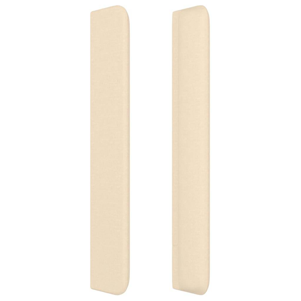 vidaXL Kopfteil mit Ohren Creme 147x16x118/128 cm Stoff