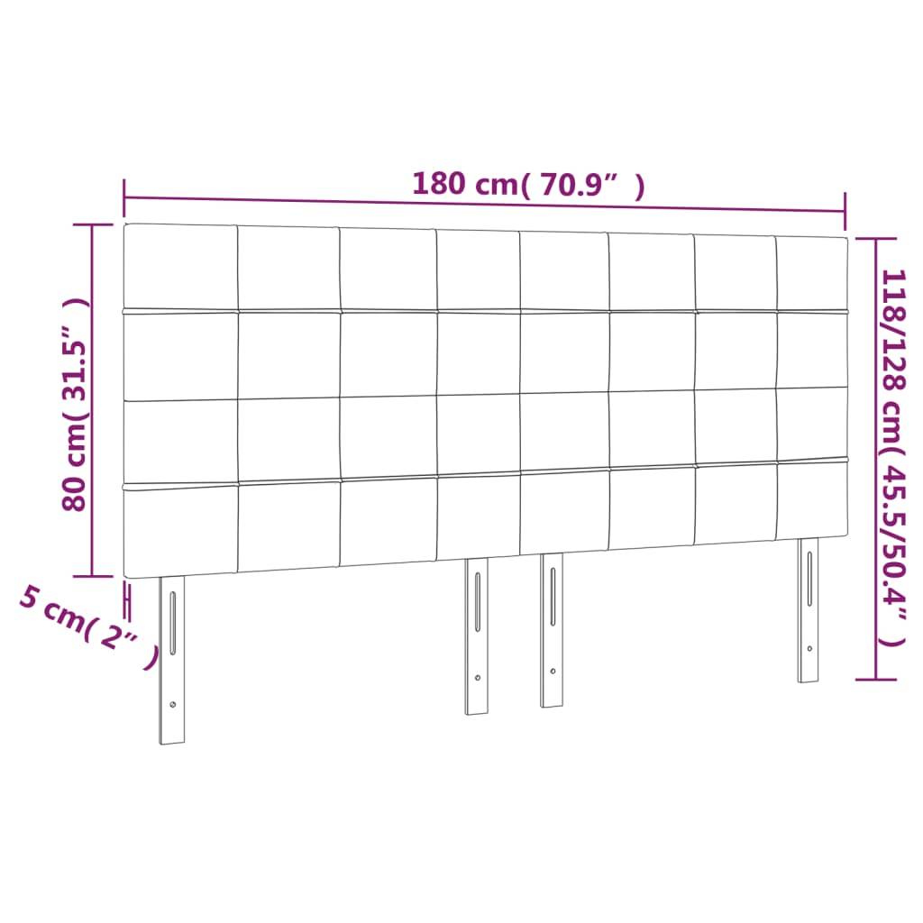 vidaXL Kopfteile 4 Stk. Schwarz 90x5x78/88 cm Stoff