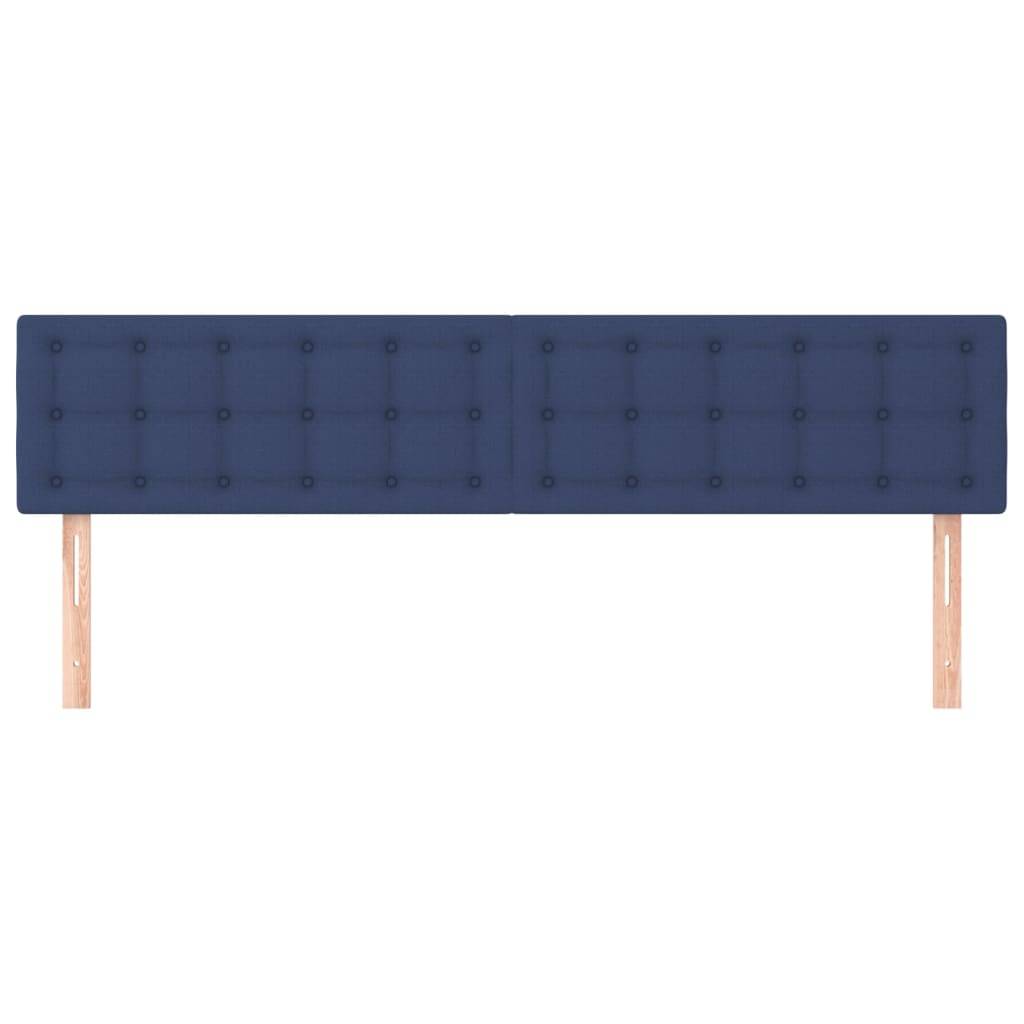vidaXL Kopfteile 2 Stk. Blau 80x5x78/88 cm Stoff