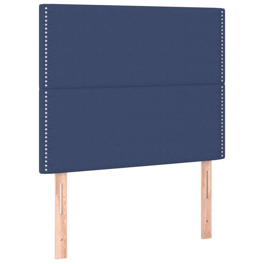 vidaXL Kopfteile 2 Stk. Blau 100x5x78/88 cm Stoff