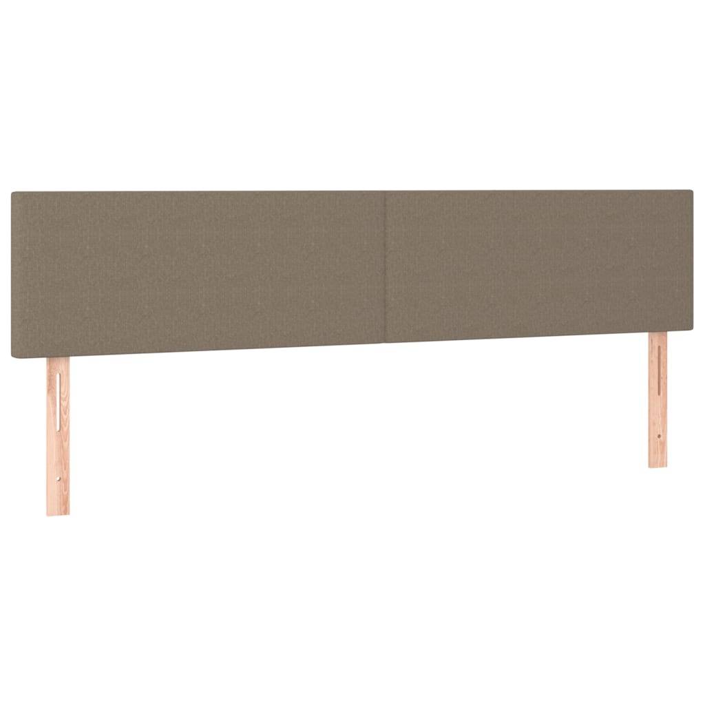 vidaXL LED Kopfteil Taupe 160x5x78/88 cm Stoff