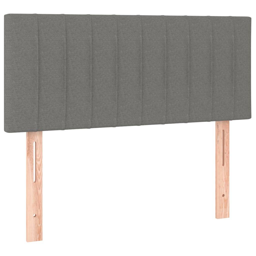 vidaXL LED Kopfteil Dunkelgrau 100x5x78/88 cm Stoff