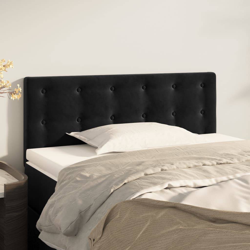vidaXL Kopfteil Schwarz 80x5x78/88 cm Samt
