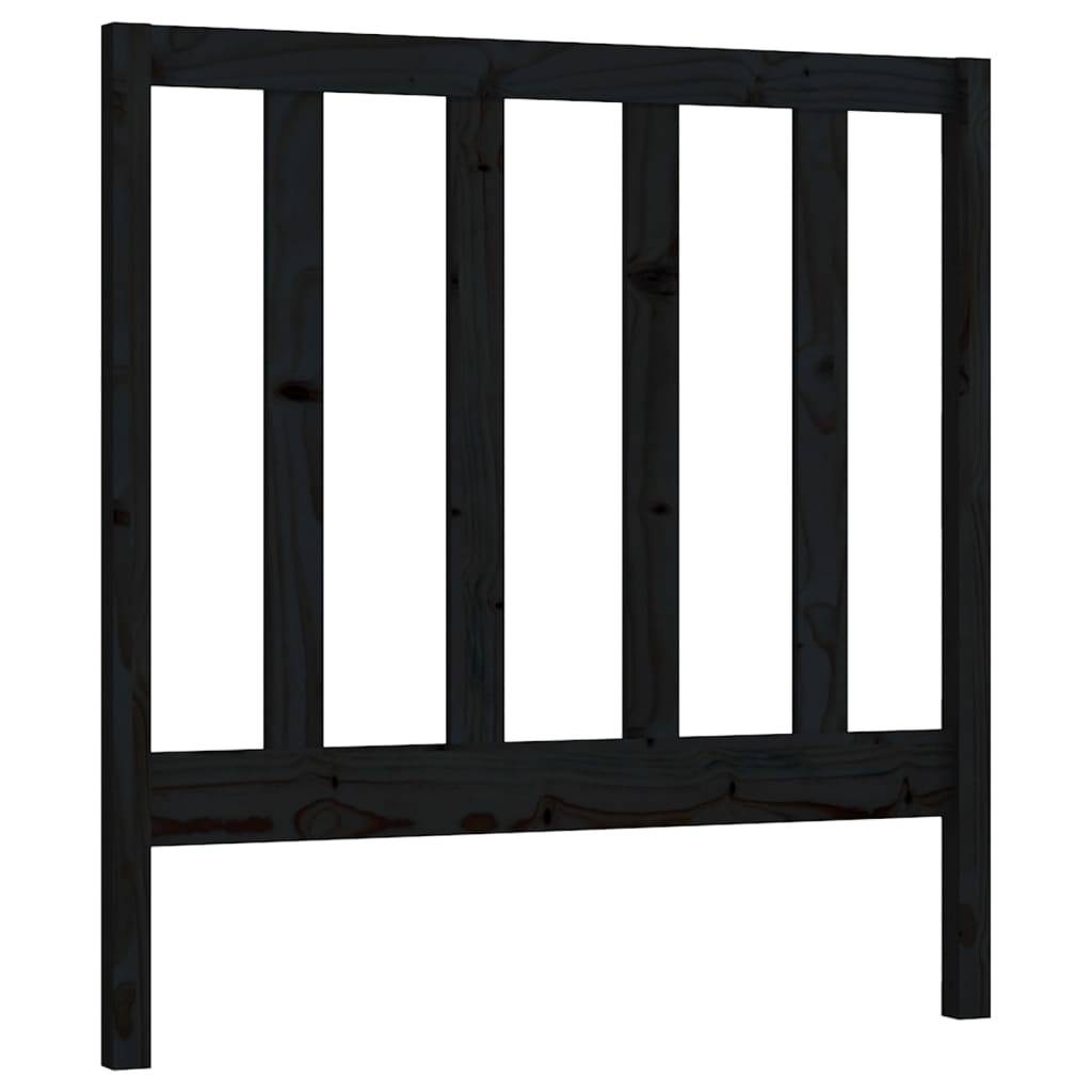 vidaXL Kopfteil Schwarz 95x4x100 cm Massivholz Kiefer