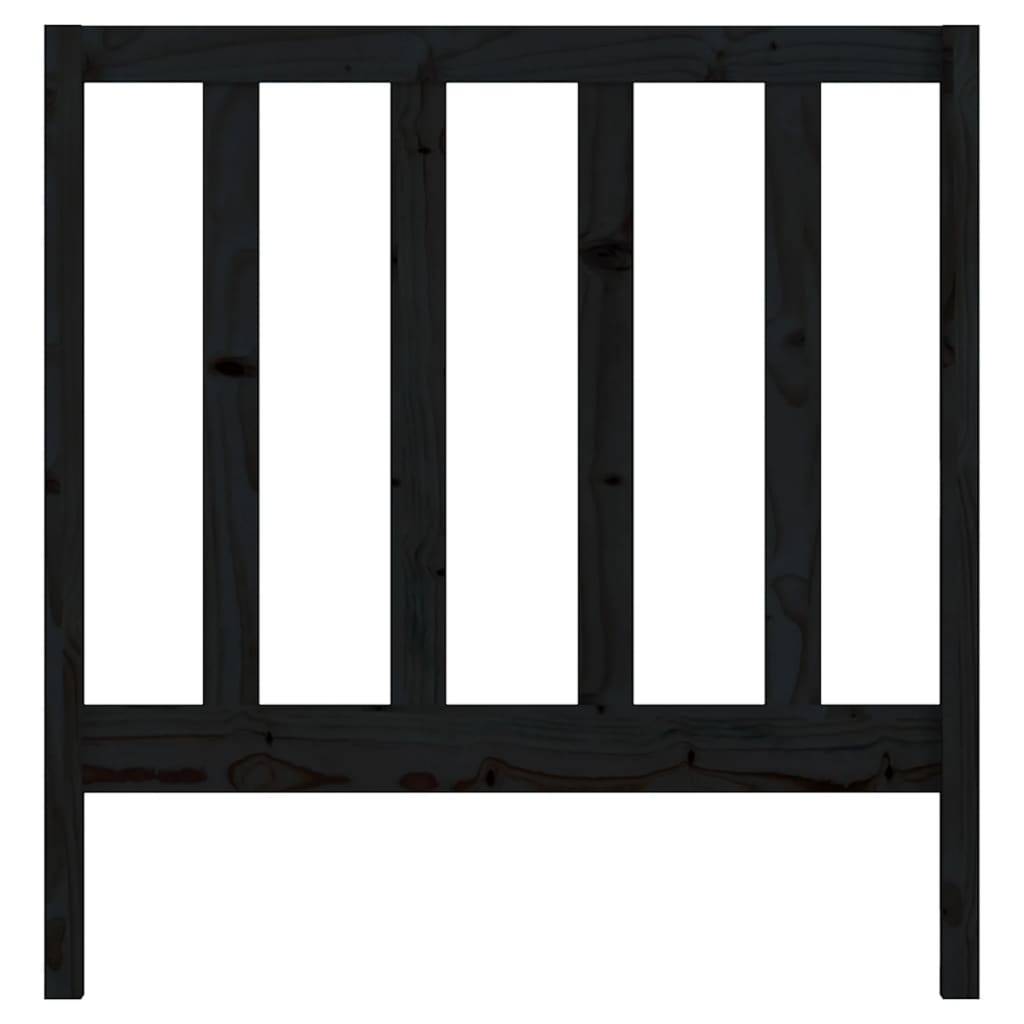 vidaXL Kopfteil Schwarz 95x4x100 cm Massivholz Kiefer