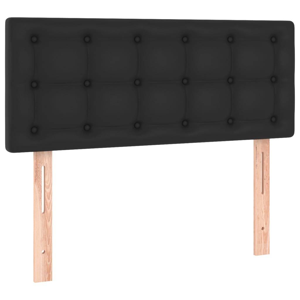 vidaXL LED Kopfteil Schwarz 100x5x78/88 cm Kunstleder