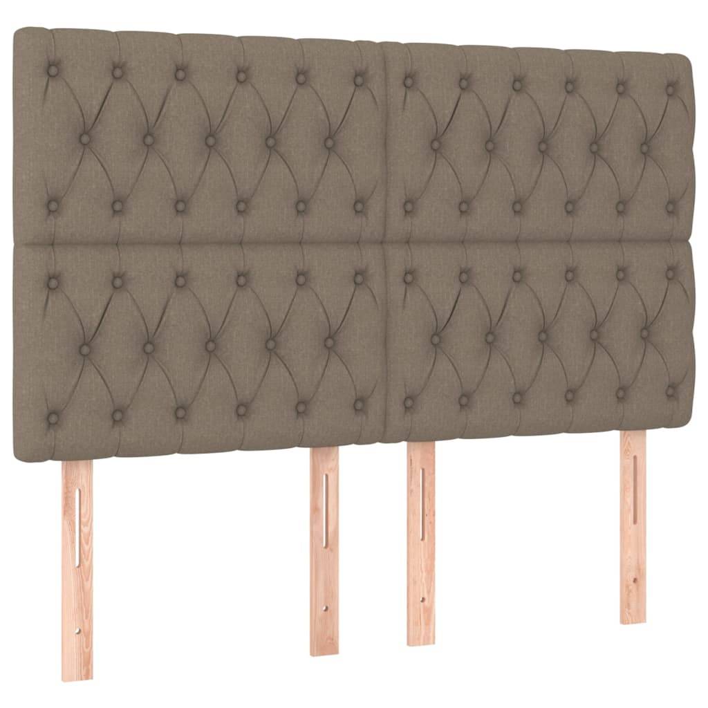 vidaXL Kopfteile 4 Stk. Taupe 80x7x78/88 cm Stoff