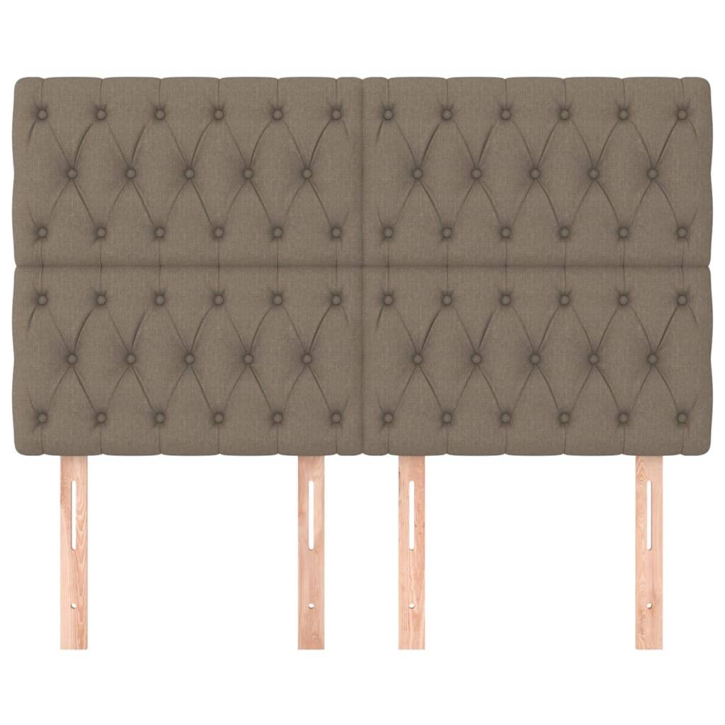 vidaXL Kopfteile 4 Stk. Taupe 80x7x78/88 cm Stoff