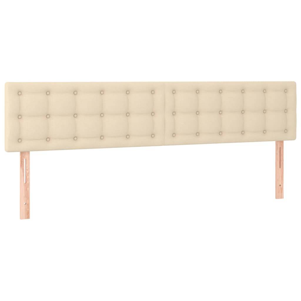 vidaXL LED Kopfteil Creme 160x5x78/88 cm Stoff