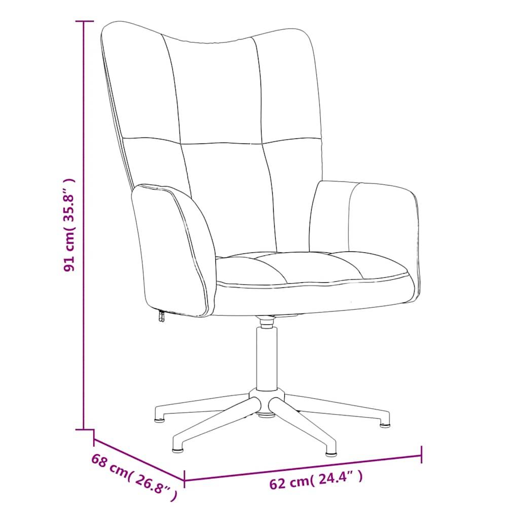 vidaXL Relaxsessel mit Hocker Hellgrau Samt
