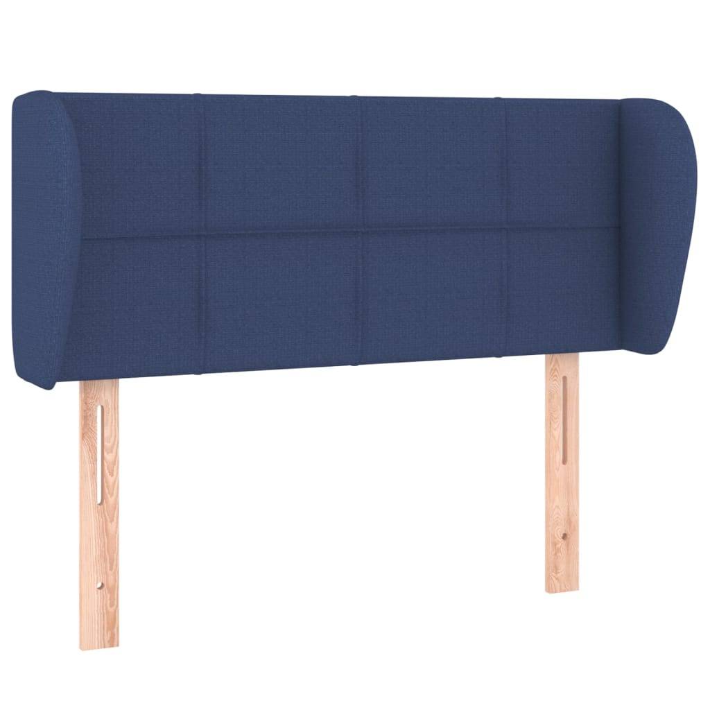 vidaXL Kopfteil mit Ohren Blau 103x23x78/88 cm Stoff