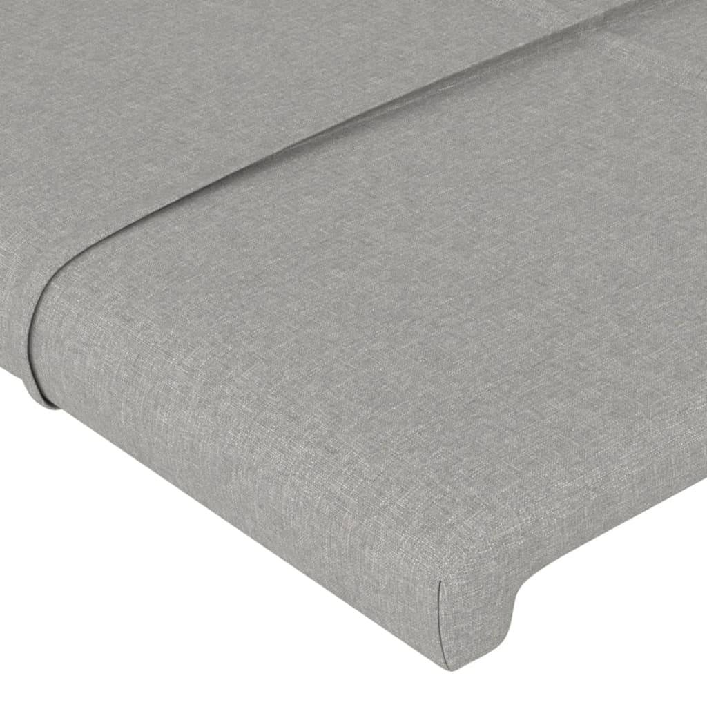 vidaXL Kopfteile 2 Stk. Hellgrau 72x5x78/88 cm Stoff