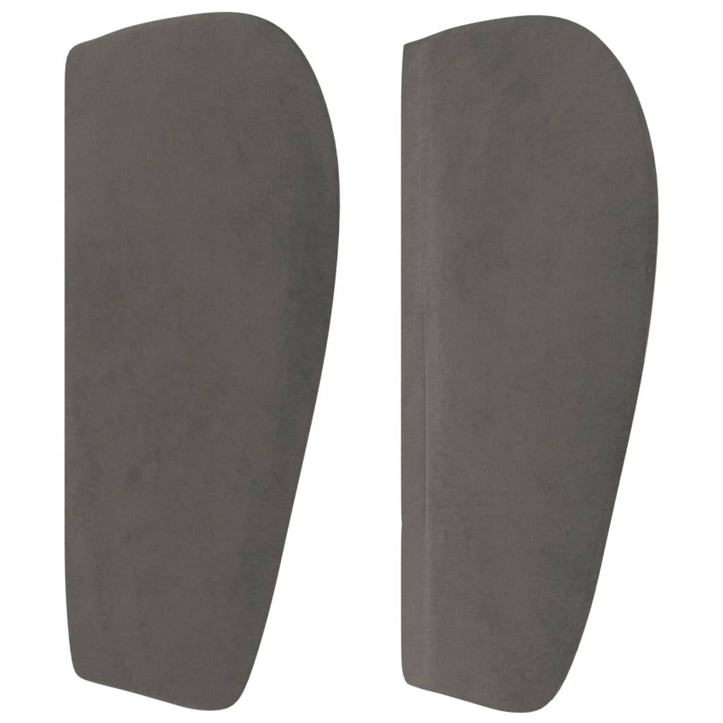 vidaXL Kopfteil mit Ohren Dunkelgrau 83x23x78/88 cm Samt