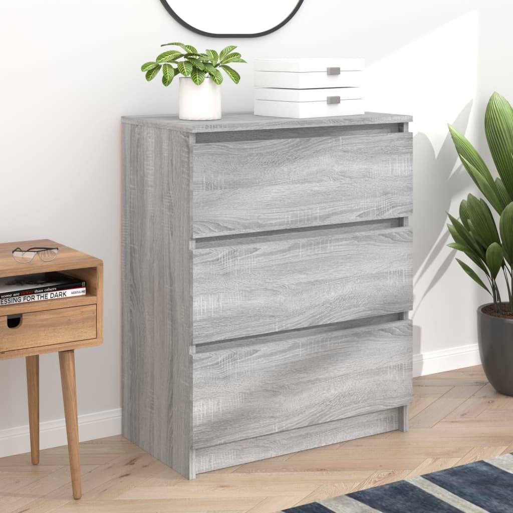 vidaXL Sideboard Grau Sonoma 60x35x76 cm Holzwerkstoff