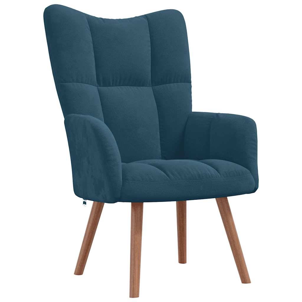 vidaXL Relaxsessel Blau Samt