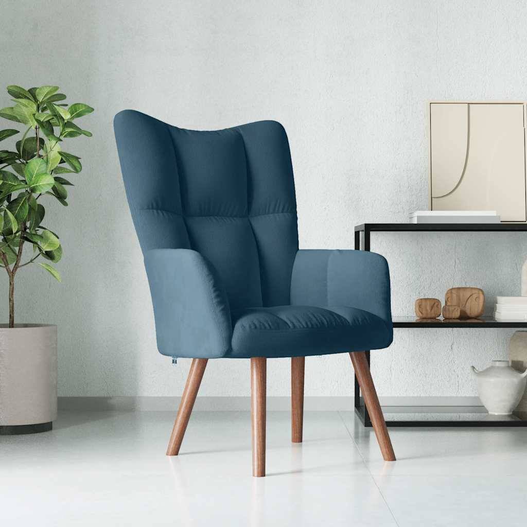 vidaXL Relaxsessel Blau Samt