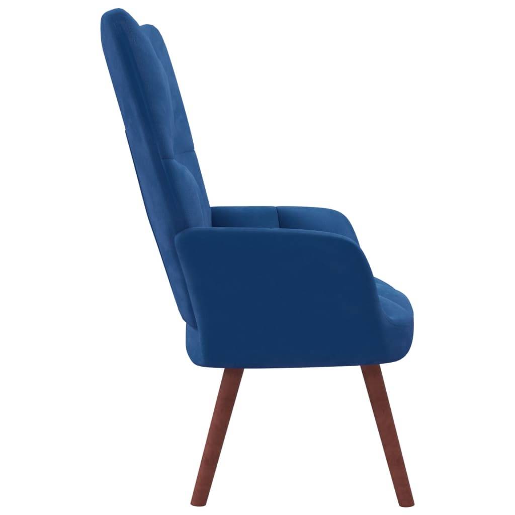 vidaXL Relaxsessel Blau Samt