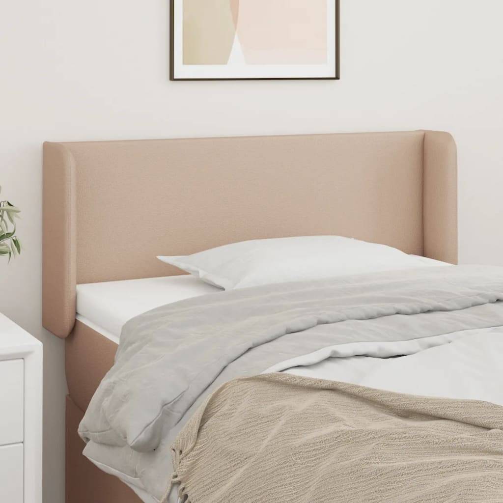 vidaXL Kopfteil mit Ohren Cappuccino-Braun 83x16x78/88 cm Kunstleder