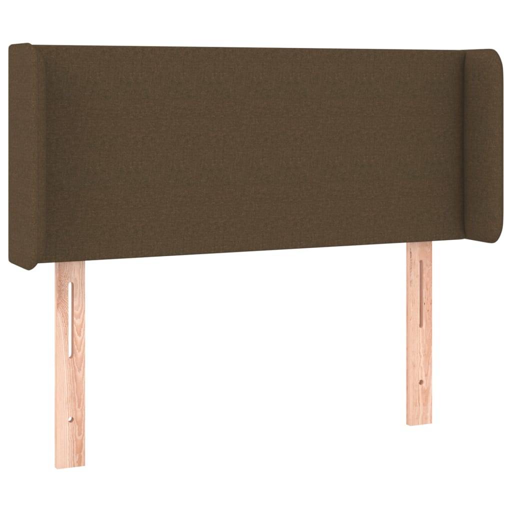 vidaXL Kopfteil mit Ohren Dunkelbraun 93x16x78/88 cm Stoff