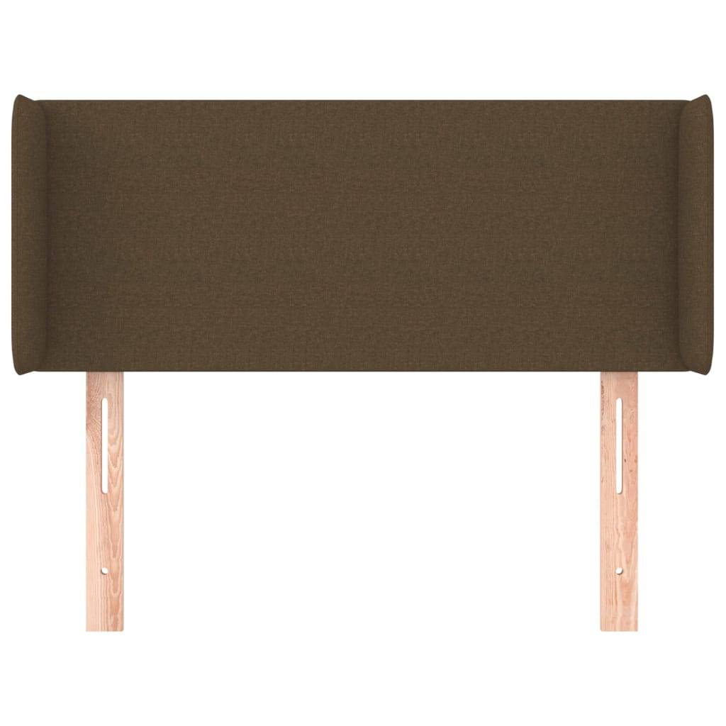 vidaXL Kopfteil mit Ohren Dunkelbraun 93x16x78/88 cm Stoff