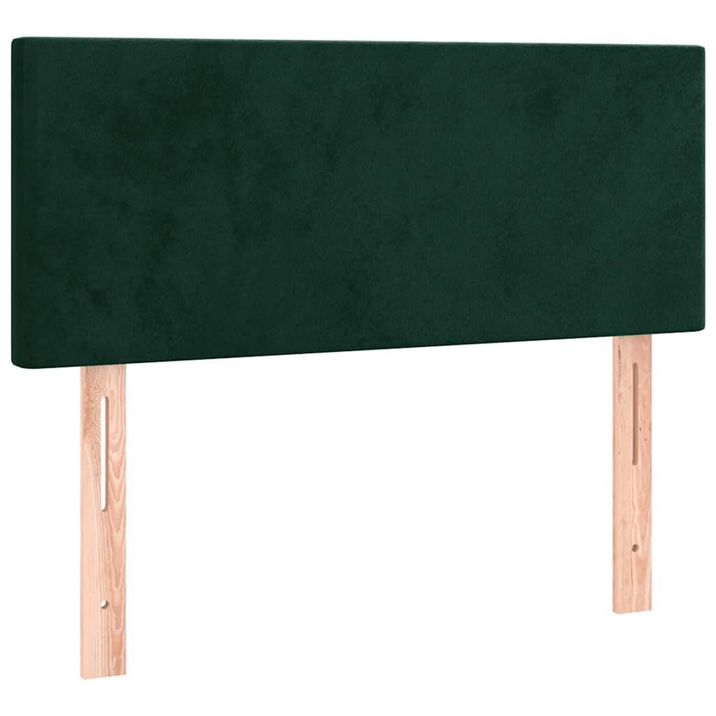vidaXL LED Kopfteil Dunkelgrün 80x5x78/88 cm Samt