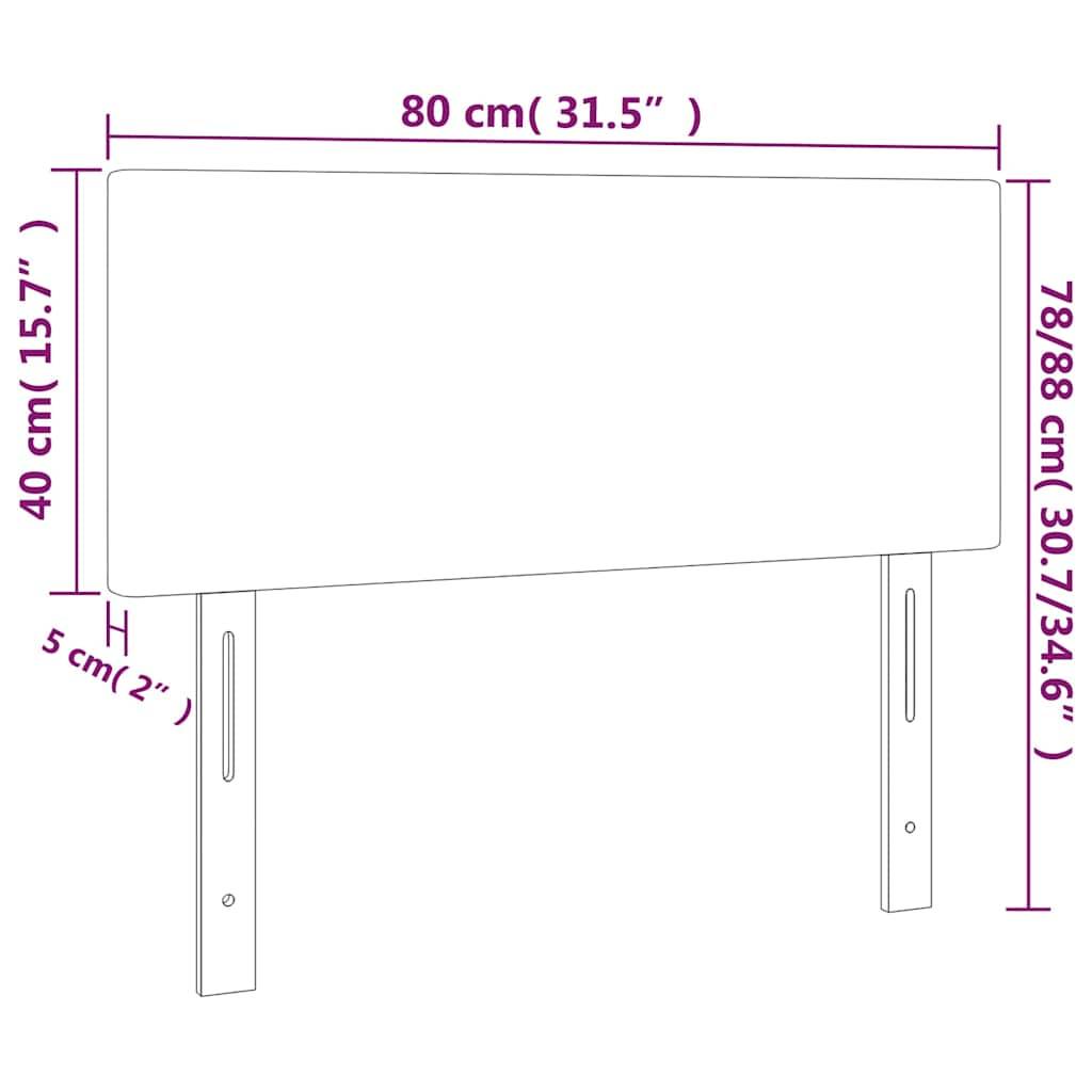 vidaXL LED Kopfteil Dunkelgrün 80x5x78/88 cm Samt
