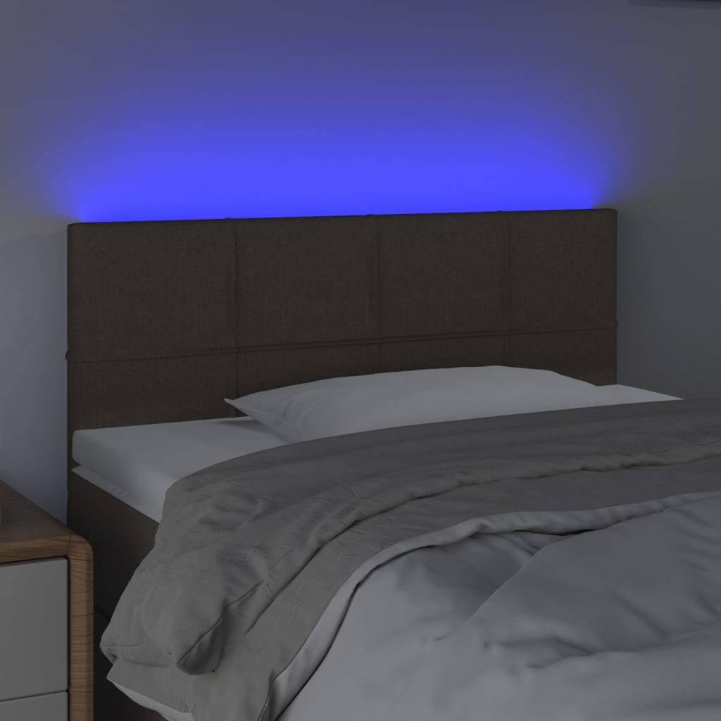 vidaXL LED Kopfteil Taupe 100x5x78/88 cm Stoff