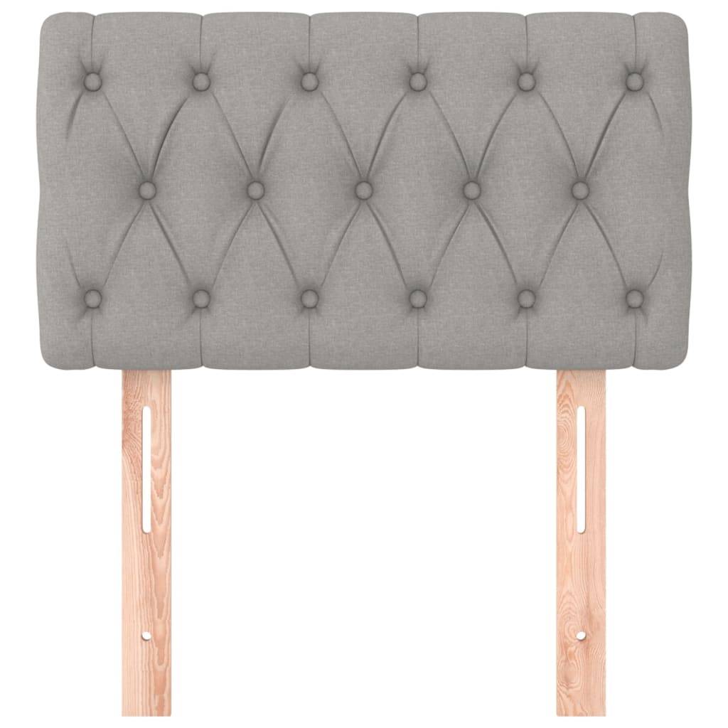 vidaXL Kopfteil Hellgrau 80x7x78/88 cm Stoff
