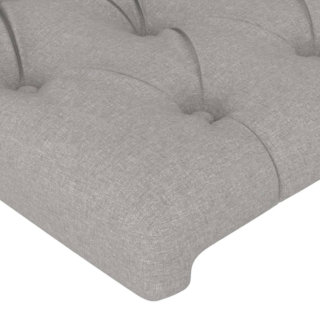 vidaXL Kopfteil Hellgrau 80x7x78/88 cm Stoff