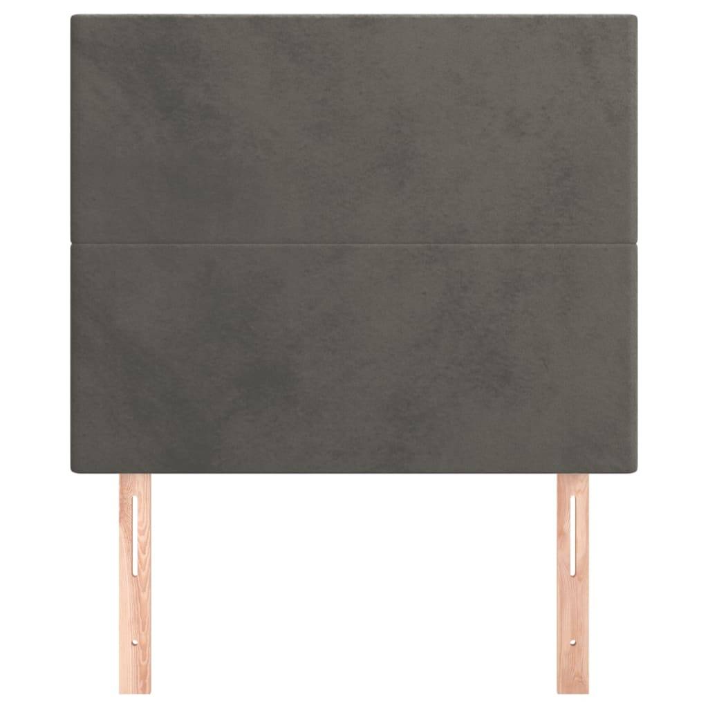 vidaXL Kopfteile 2 Stk. Dunkelgrau 80x5x78/88 cm Samt