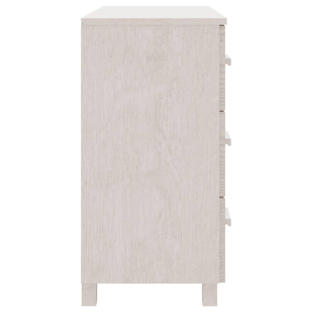 vidaXL Sideboard HAMAR Weiß 90x40x80 cm Massivholz Kiefer
