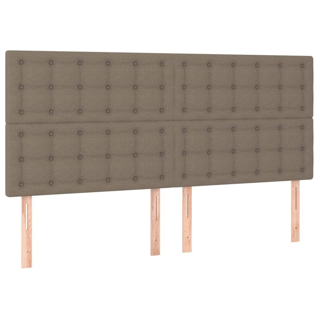 vidaXL Kopfteile 4 Stk. Taupe 90x5x78/88 cm Stoff