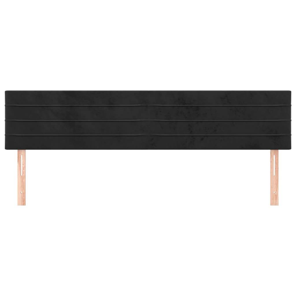 vidaXL Kopfteile 2 Stk. Schwarz 80x5x78/88 cm Samt