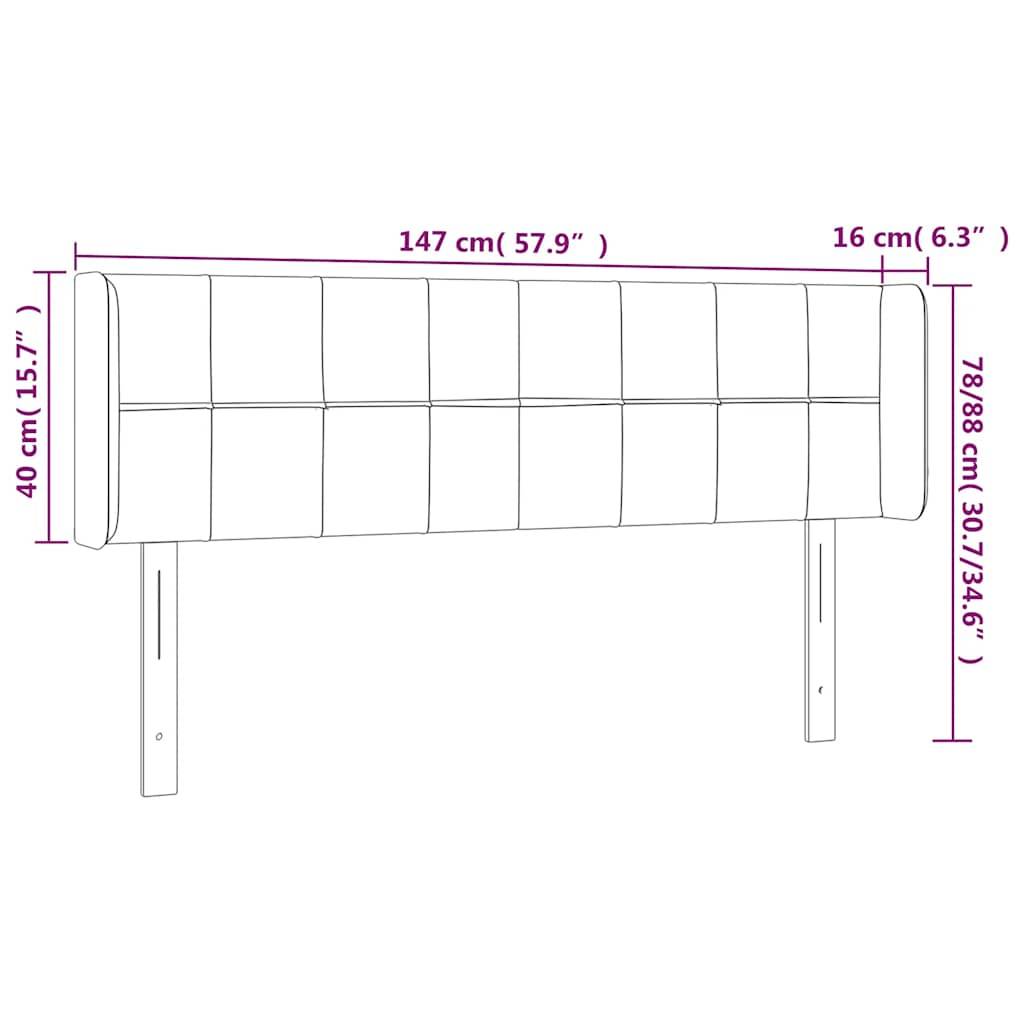 vidaXL LED Kopfteil Dunkelgrün 147x16x78/88 cm Samt