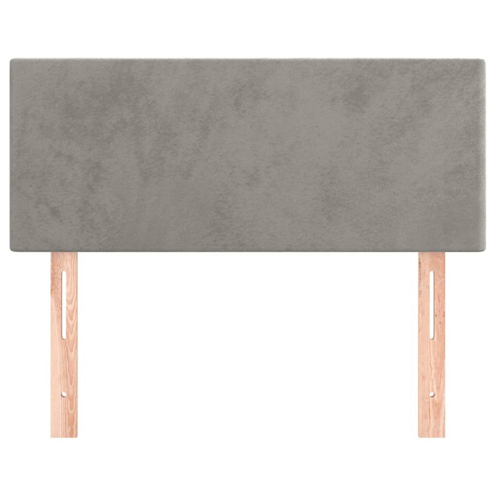 vidaXL Kopfteil Hellgrau 80x5x78/88 cm Samt