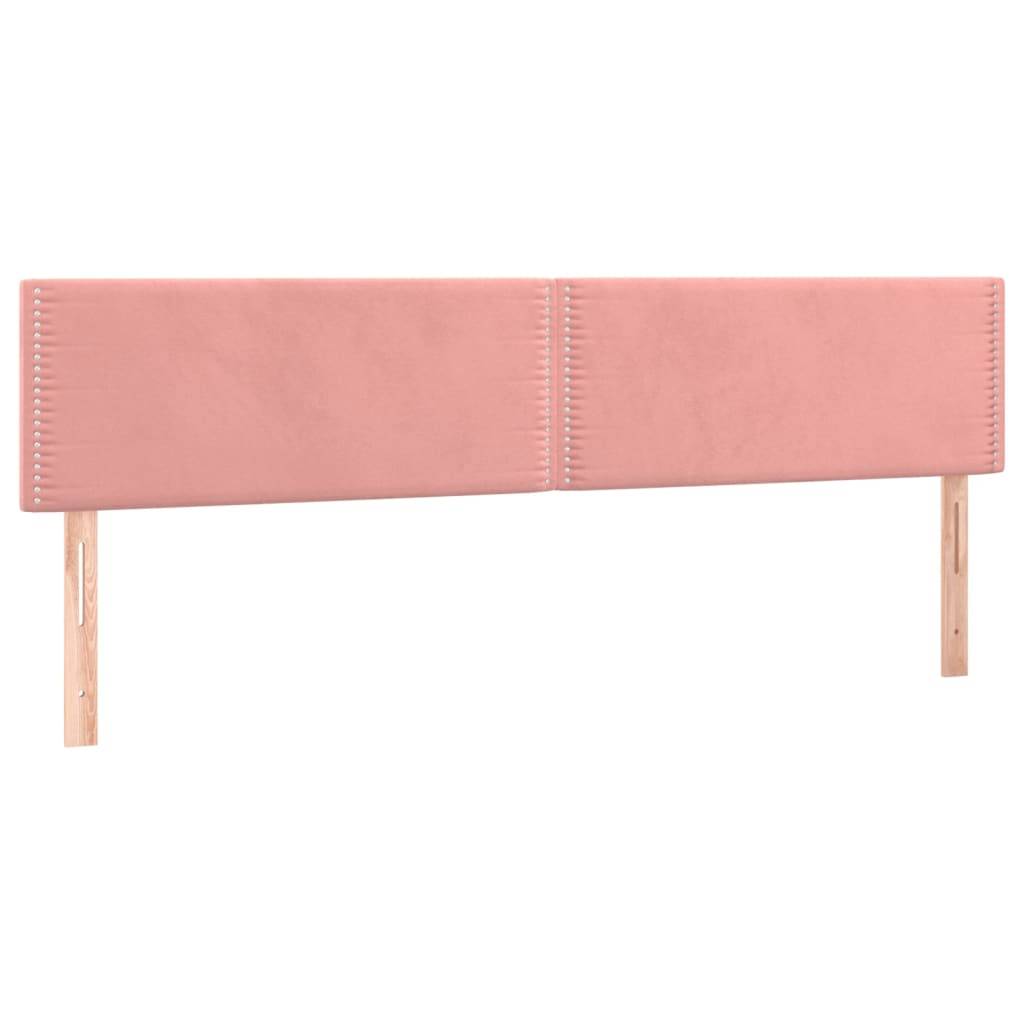 vidaXL LED Kopfteil Rosa 180x5x78/88 cm Samt