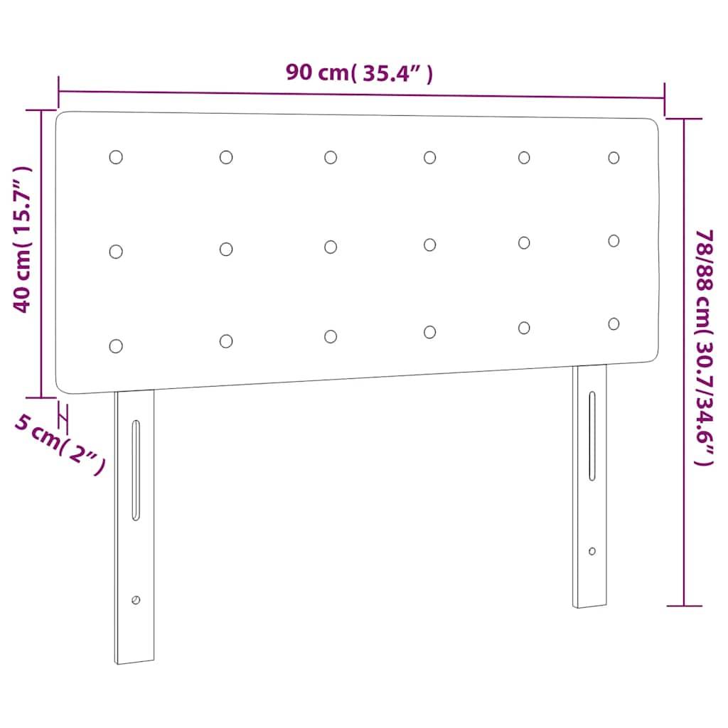 vidaXL LED Kopfteil Dunkelblau 90x5x78/88 cm Samt
