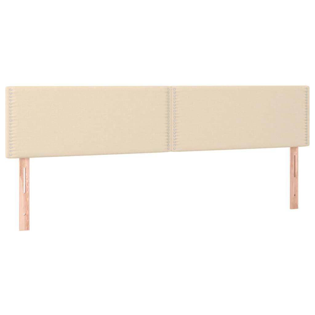 vidaXL Kopfteile 2 Stk. Creme 90x5x78/88 cm Stoff