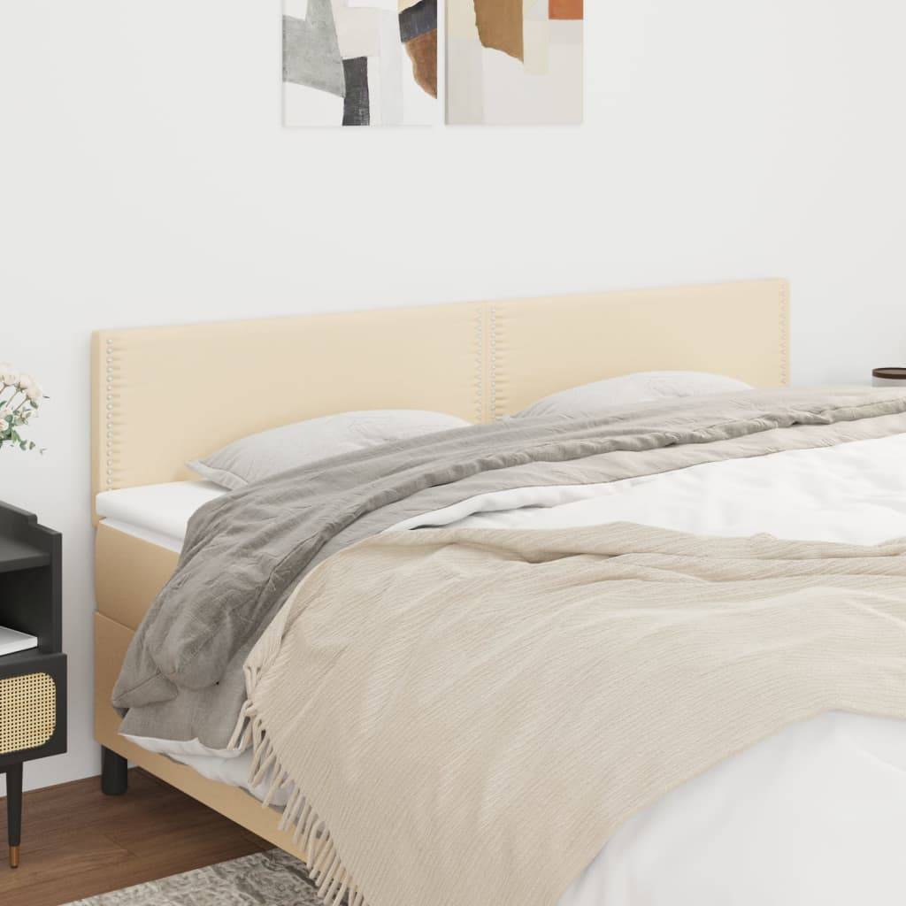 vidaXL Kopfteile 2 Stk. Creme 90x5x78/88 cm Stoff