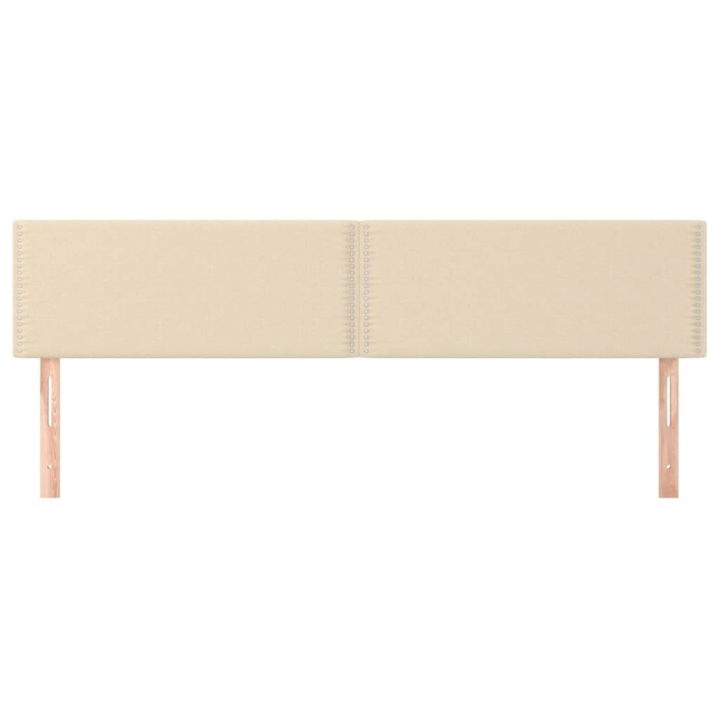 vidaXL Kopfteile 2 Stk. Creme 90x5x78/88 cm Stoff